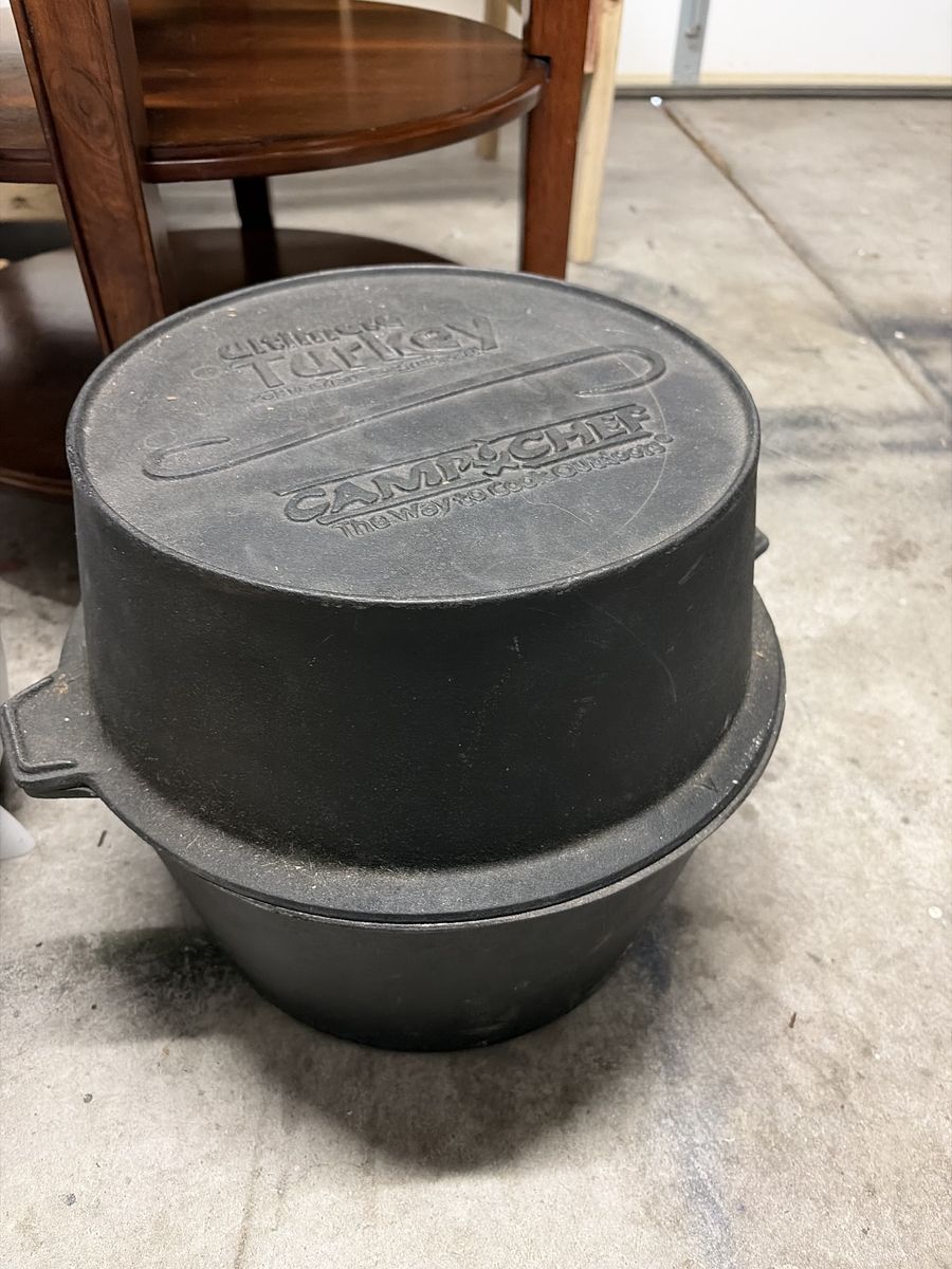 Two (2) Camp Chef Ultimate Turkey Roaster dutch ovens