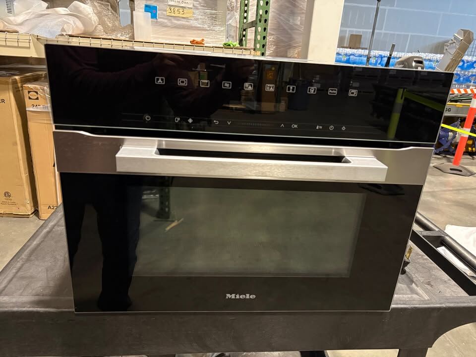 Miele H7240BM 24" Smart Electric Single Wall Speed Oven, Black & Stainless Steel, New!