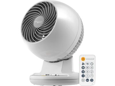 WOOZOO Desk Fan Remote, Oscillating, 3 Speeds, Adjustable Tilt, Quiet Motor, Small Fan