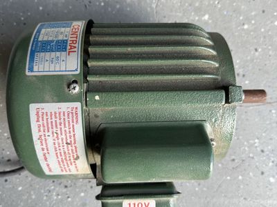 Central 1 HP 1720 RPM Single Phase Electric Motor 110/220V - Works - Sandy UT