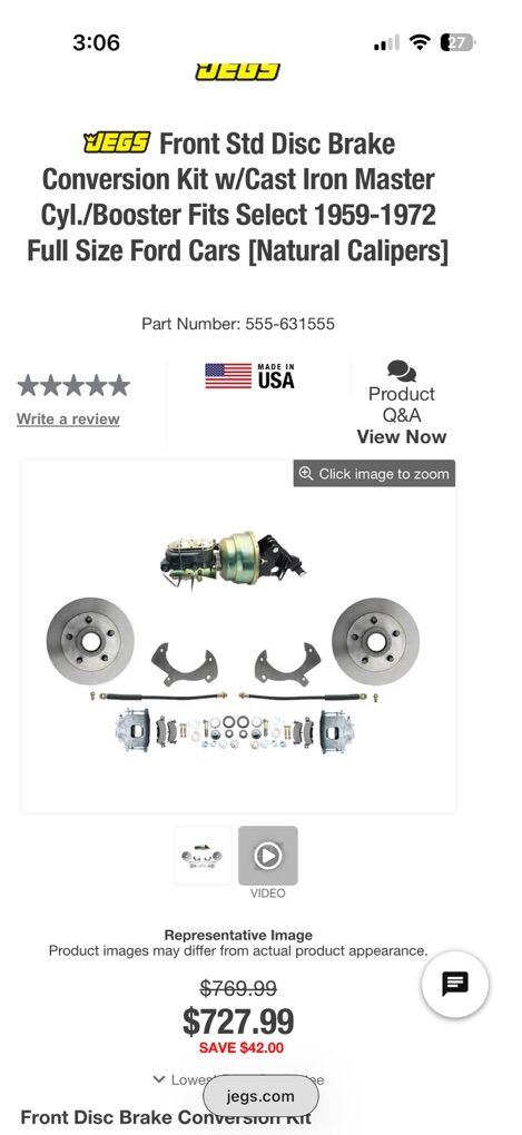 1959-1972 Ford Galaxie & LTD Disc Brake Conversion
