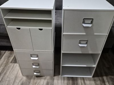 4 pc stackable wooden cube organizers