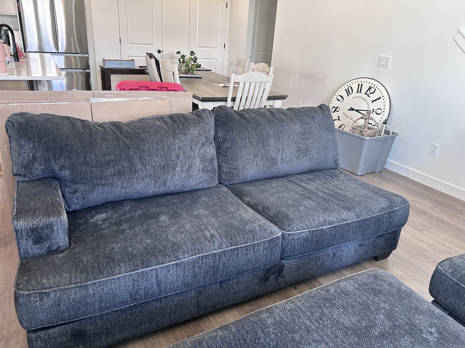 Sectional and ottoman