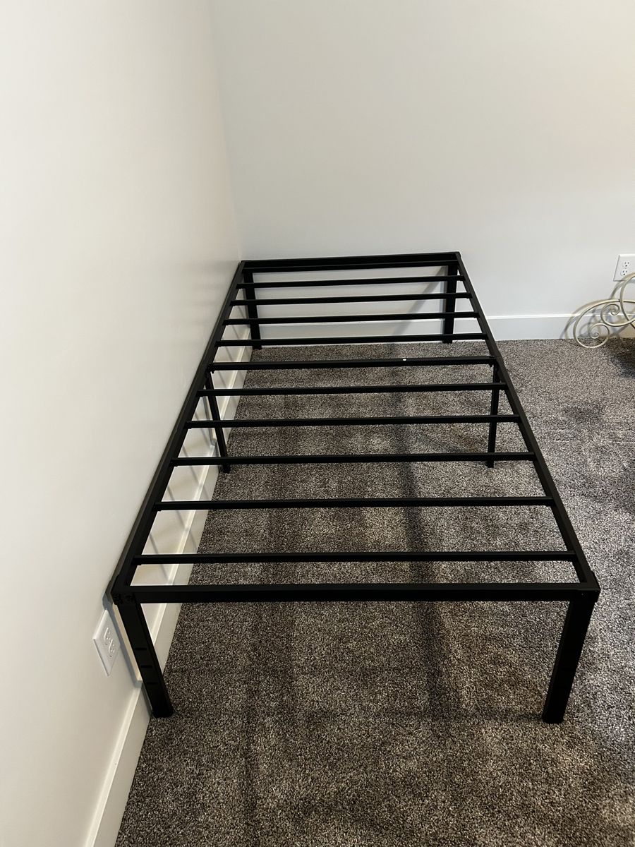 Twin Metal Bed Frame & Box Spring Combo - 14" High for Under-Bed Storage