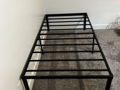 Twin Metal Bed Frame & Box Spring Combo - 14" High for Under-Bed Storage