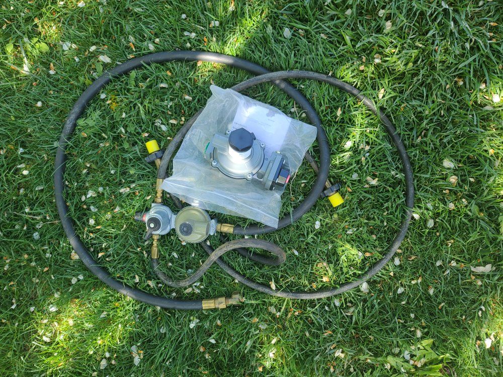 Concessions trailer Gas Regulators conections.