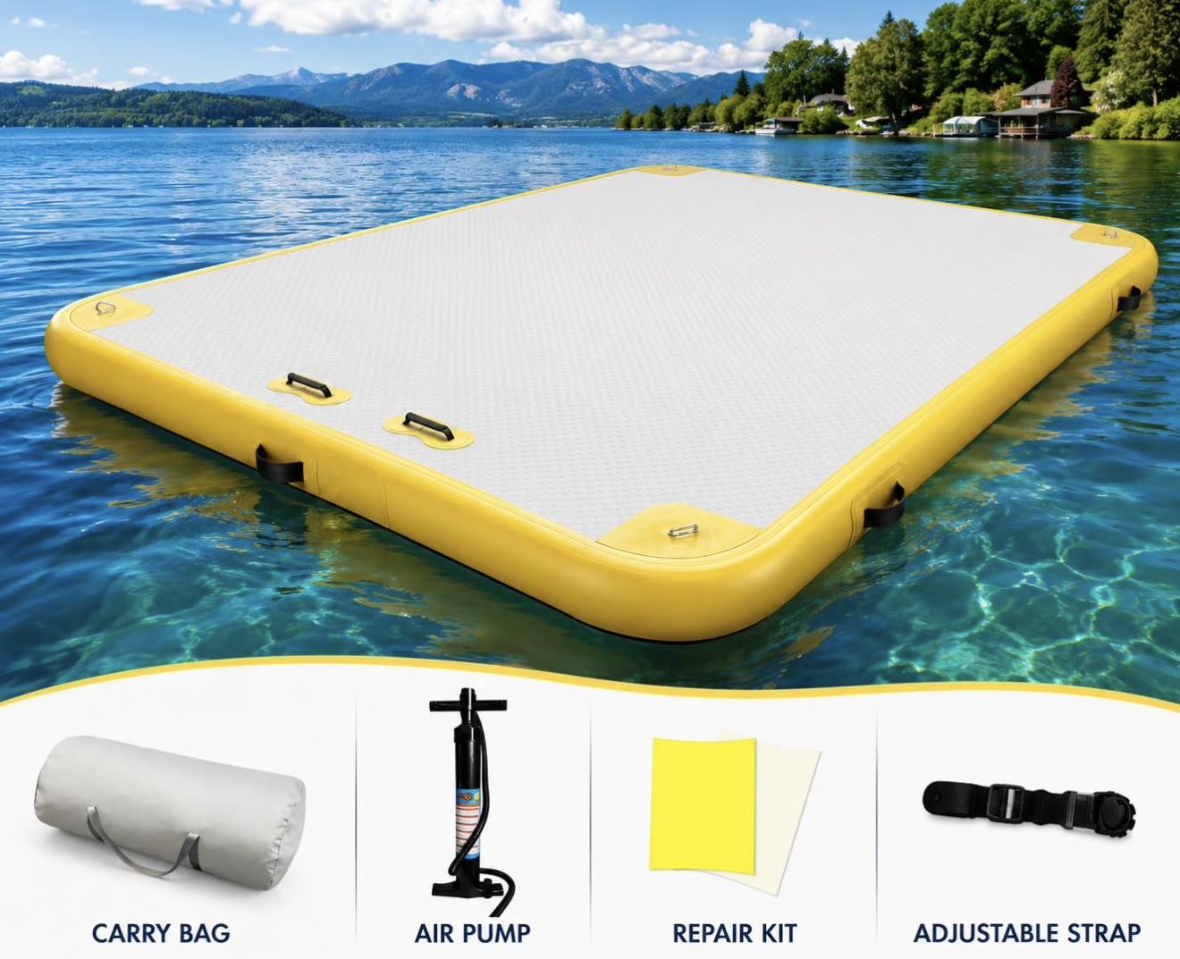 10x6 Floating Dock – Holds 8 Adults or 1,600 lbs