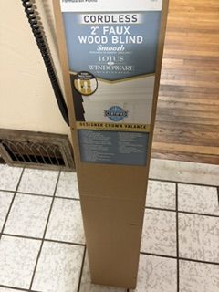 Bright White 2-Inch Faux Wood Blinds, Unopened Box