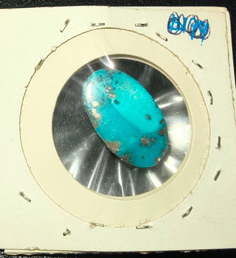 Natural Turquoise Cabochon 21.30 Carat Oval Loose Gemstone with IGL Certificate