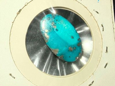 Natural Turquoise Cabochon 21.30 Carat Oval Loose Gemstone with IGL Certificate