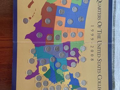 First State Quarters of the United States Collector's Map 1999-2008 - Complete Set