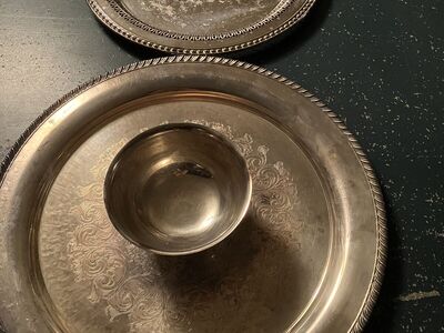 Rogers Silver Plate dish and tray.