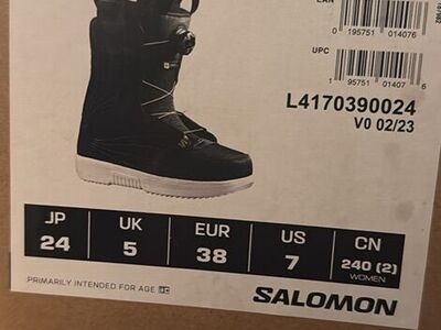 Salomon Pearl Boa Snowboard Boots Woman’s Size 7