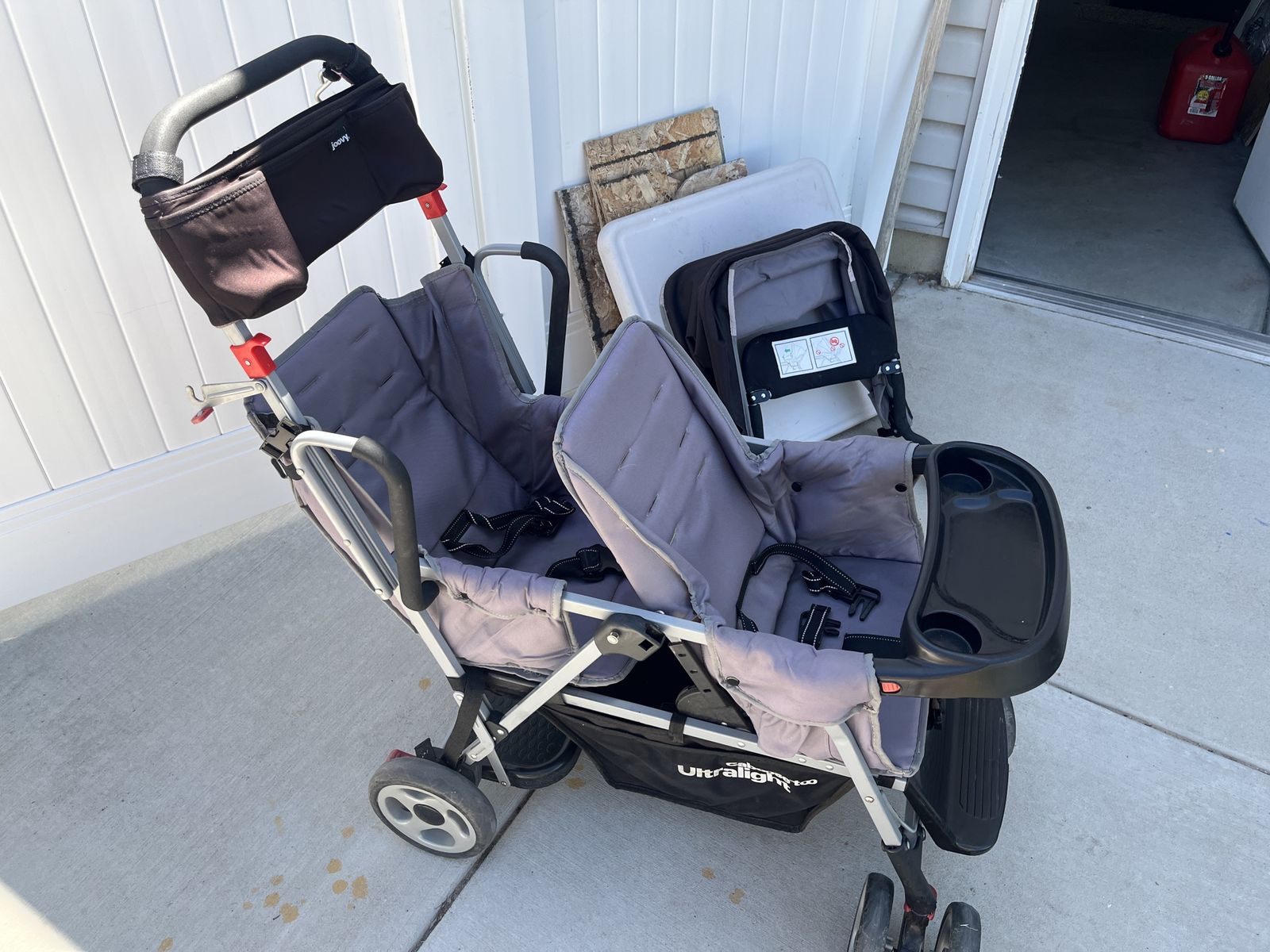 Joovy Caboose Ultralight Too Graphite Sit & Stand Double Stroller - Gray/Black