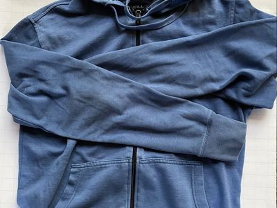 O'Neill Men's Blue Full Zip Hoodie Sweatshirt with Pockets - Size Medium