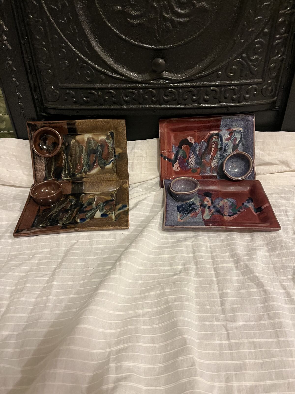 Bruce Larrabee Artisan Sushi Plates - Set of 4 - Park City Pottery