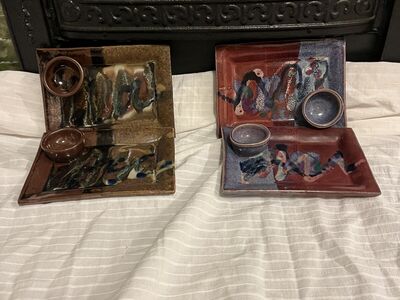 Bruce Larrabee Artisan Sushi Plates - Set of 4 - Park City Pottery