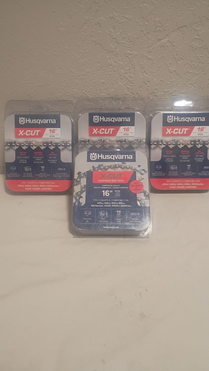 NEW Husqvarna X-Cut 16" Chainsaw Chain SP33G .325" .050" 66DL Low Kickback