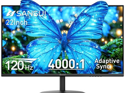 NEW SANSUI 22 Inch 120Hz Monitor, FHD Computer Monitor 4000:1 Contrast Ratio with Adaptive Sync