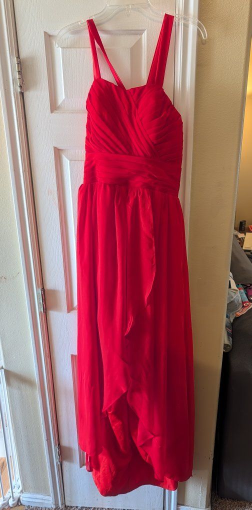 Stunning Red Formal Evening Dress with Corset Back Size 10