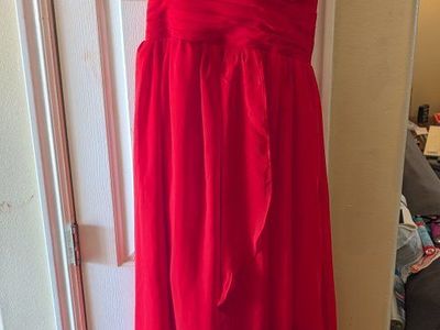 Stunning Red Formal Evening Dress with Corset Back Size 10