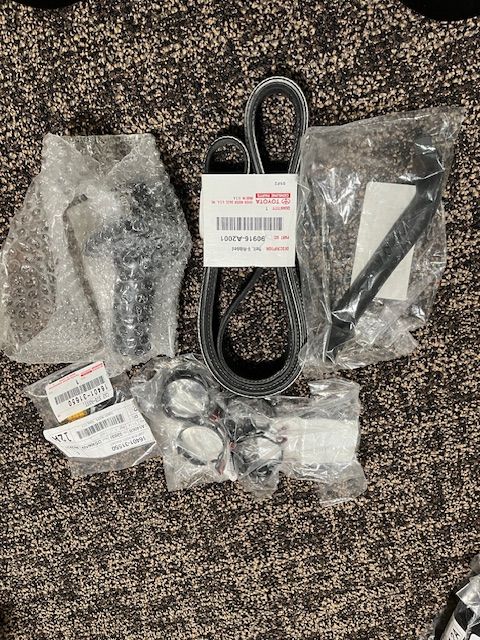 Serpentine Belt, Thermostat & Housing, PCV Hose, Radiator Cap, Radiator Hose Clamps for 2nd Gen Toyota Tacoma (2005-2015)