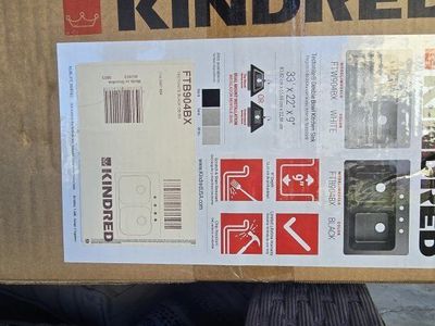 kinddred black 33" W x 22" L x 9" D Double Bowl Kitchen Sink - Black