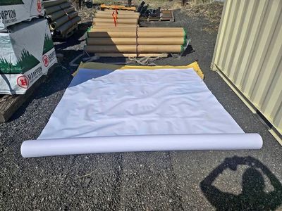 NEW White Banner Billboard Heavy Duty Vinyl Roll. 98 Inches Wide x 164 Feet (Long) 20 mm thick.