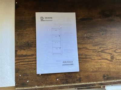 DEVISE 4-Drawer Locking File Cabinet - Rustic Brown