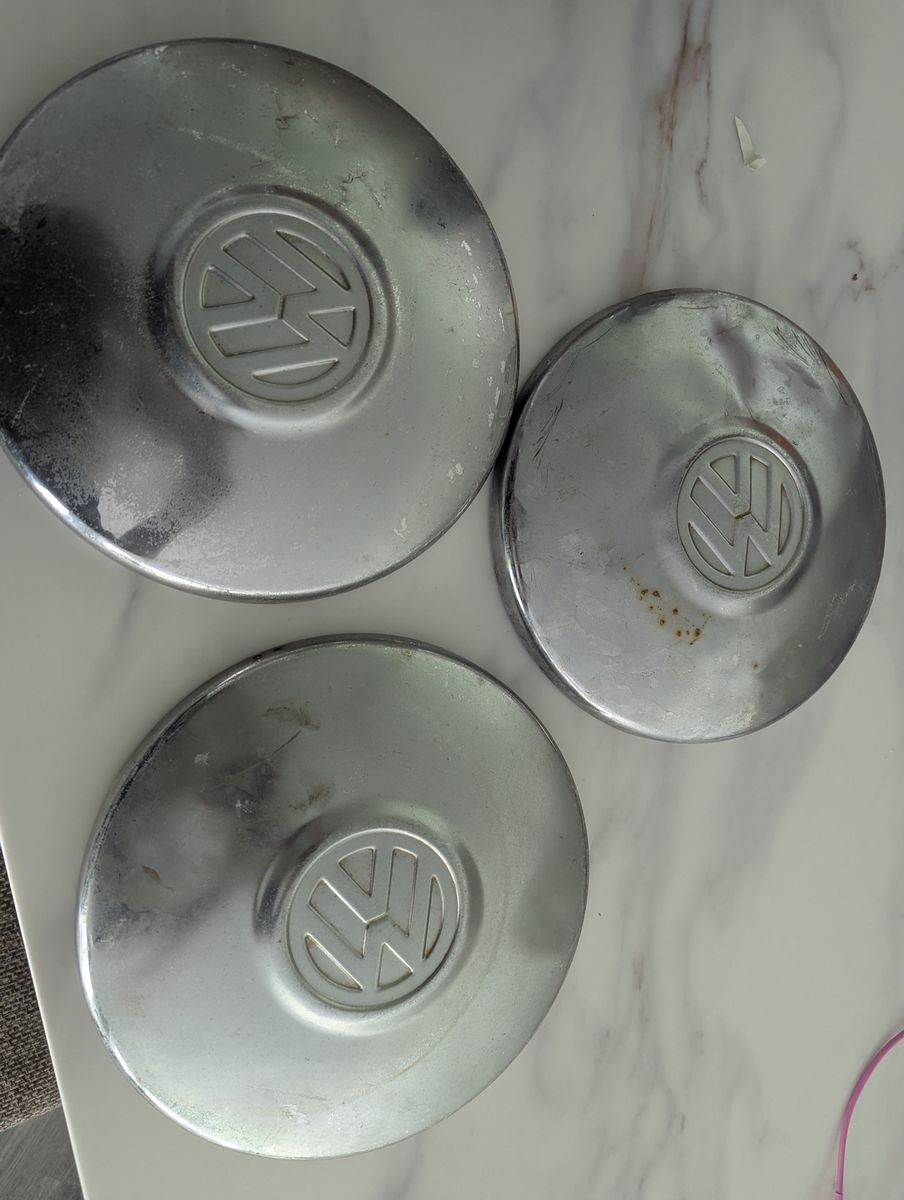 3 original hub caps 1969 VW Bug