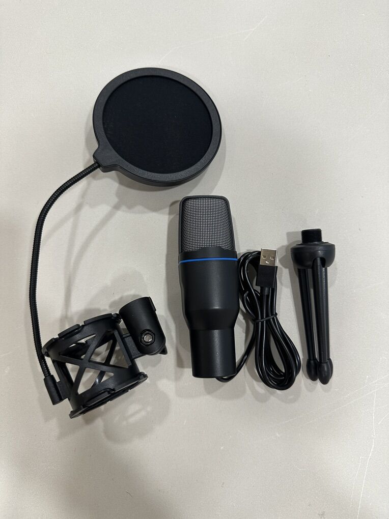 USB Computer Microphone with Stand And Pop Filter