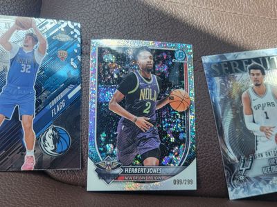 2526 topps and bowman chrome basketball cards. Wemby, flagg and more.