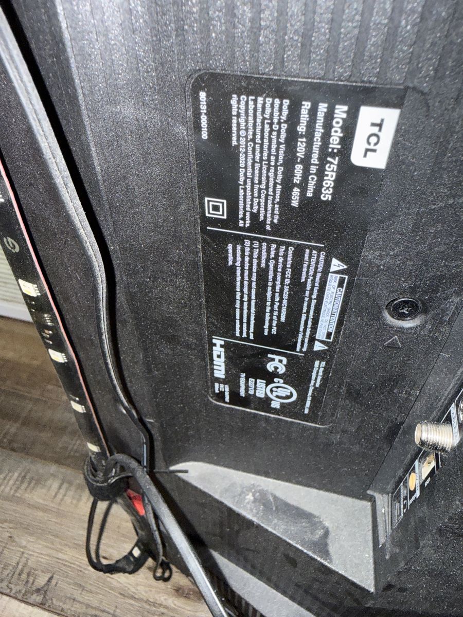 Moving Sale - 75 Inch TCL miniLED 4K HDR