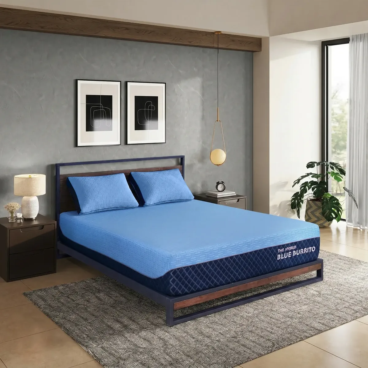 NEW! Blue Burrito Matress Twin Size! no packaging Pick up only