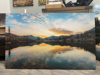 Cecret Lake Sunrise Beautiful Canvas Artwork Picture