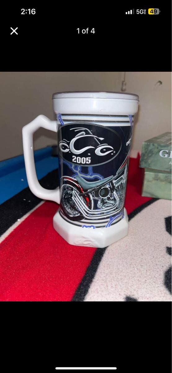 2005 OCC Orange County Choppers New York Motorcycle Ceramic Beer Stein Mug Collectible