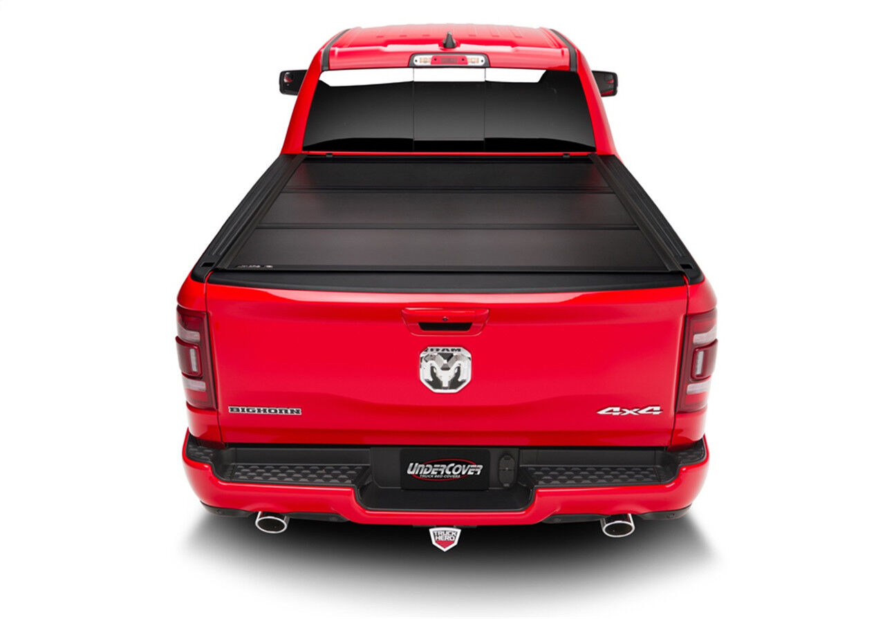 UnderCover Ultra Flex 2019-2023 Dodge Ram 1500 6.4ft Short Bed Tonneau Bed Cover Quad Mega Matte Black Finish Hemi