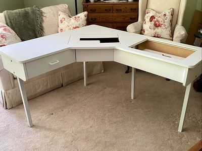 Corner Craft Sewing Desk Table cabinet with Storage Drawer