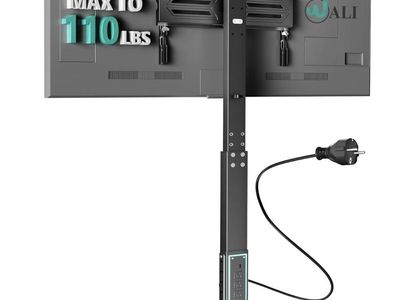 WALI Floor TV Stand with Power Strip for TVs up to 75 Inches, 110 lbs Capacity