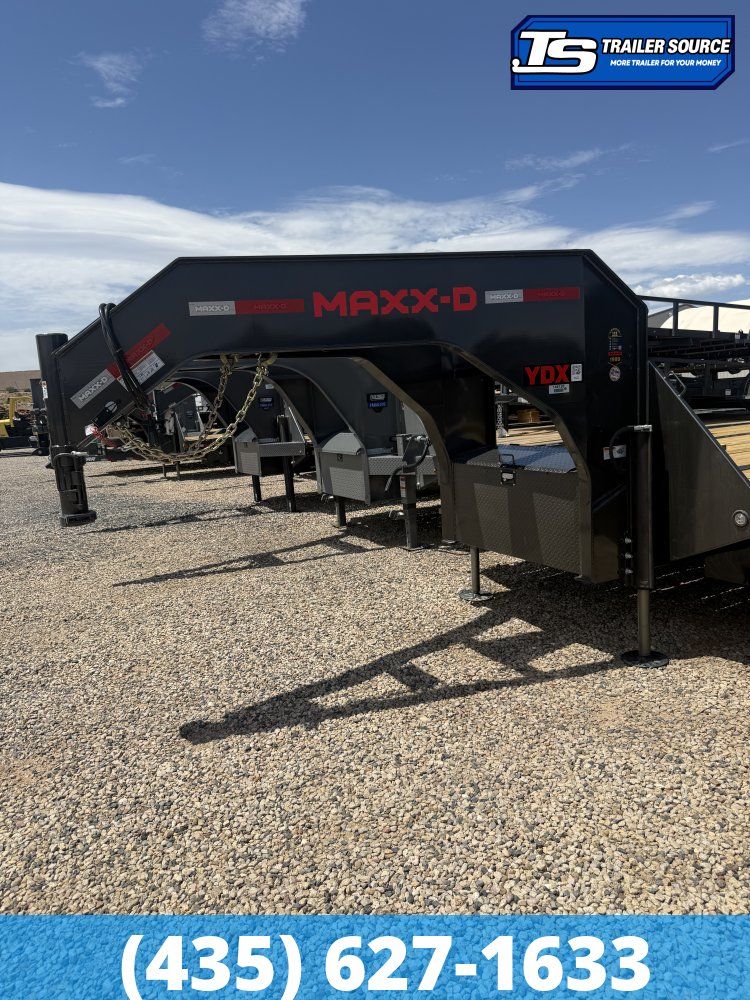 8.5x32 Maxx-D YDX Gooseneck Hydraulic Dovetail Equipment Trailer - 30K GVWR - 15K Axles, HDSS (Hutch) Suspension, Hydraulic Disc