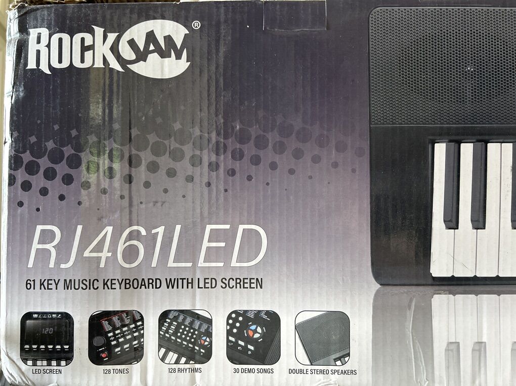 Keyboard Rock Jam 61 Key New Danaged Box