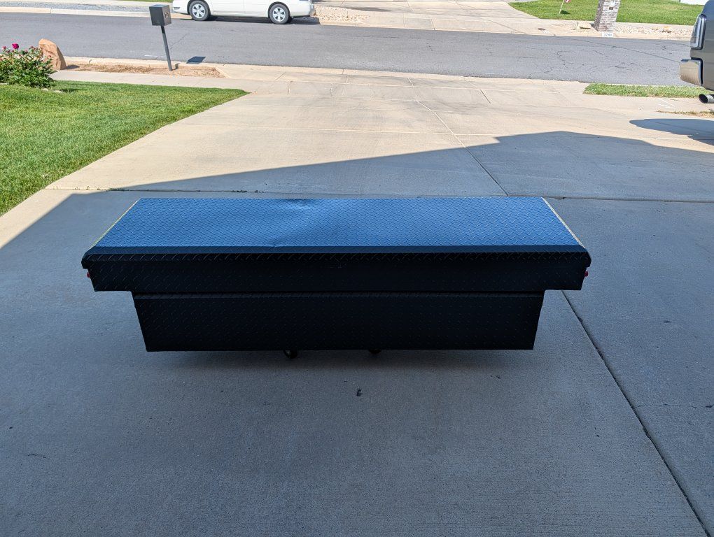 Weathergaurd Black Diamond Plate Full Size Truck Tool Box - Weather Resistant Storage