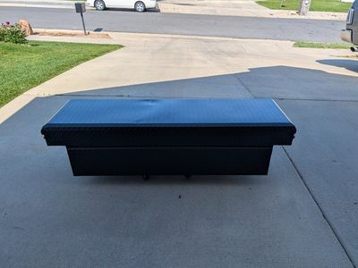 Weathergaurd Black Diamond Plate Full Size Truck Tool Box - Weather Resistant Storage