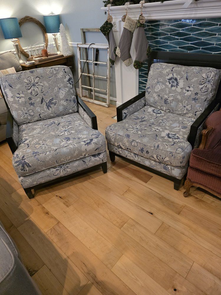 floral pattern chairs