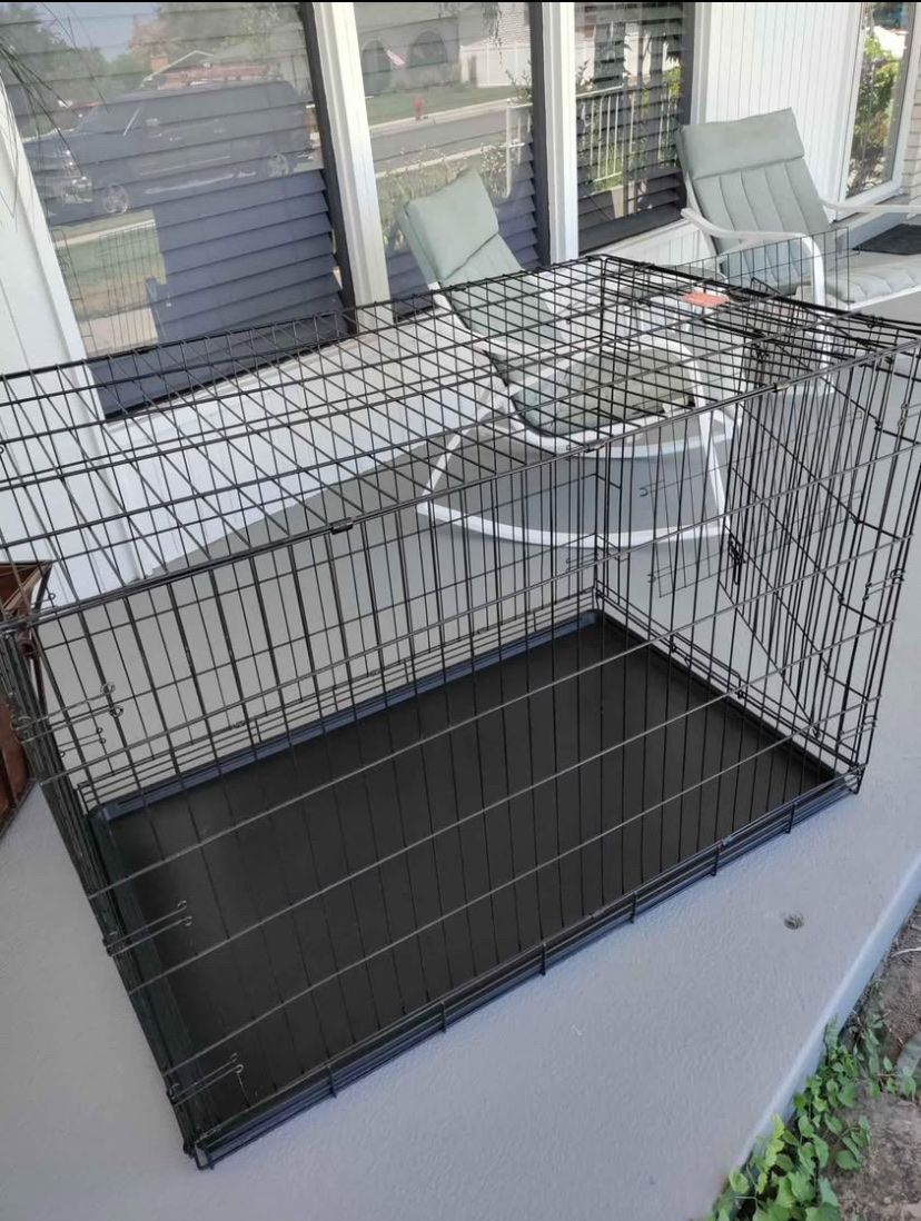 Extra Large 42” Dog Crate Kennel folding wire pet cage 