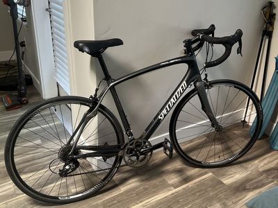 Specialized Roubaix Road Bike, Carbon Fiber Frame, Black 56cm