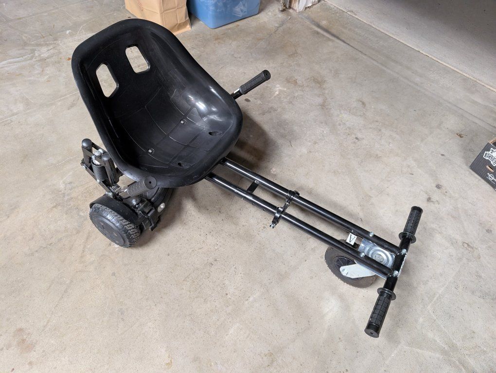 Jetson Spin hoverboard with jetkart attachment