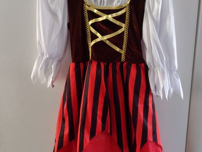 Pirate Buccaneer Girl Costume Size 7-9