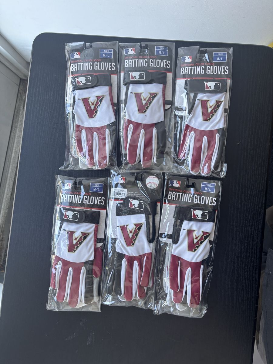 Franklin MLB Arizona Diamondbacks Youth Batting Gloves M/L NWT