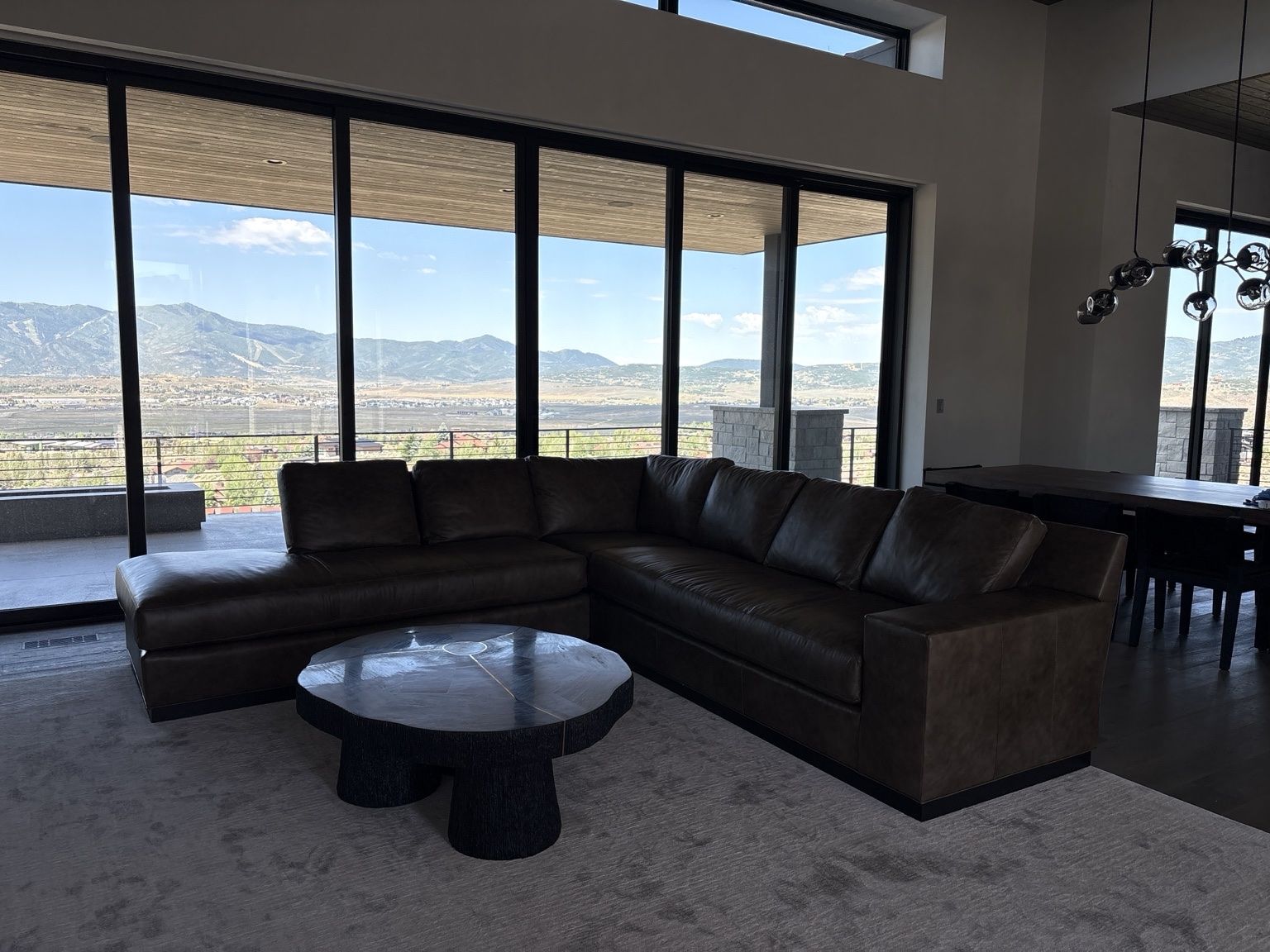 Vanguard Leather Sectional | 5-Piece Designer Sectional in Distinct Shroom Leather